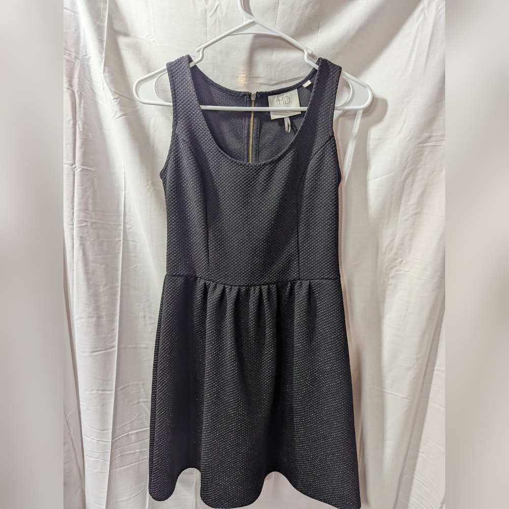 Anthropologie HD In Paris XS Black Dress With Shimmer, Back Zip, Excellent Cond.